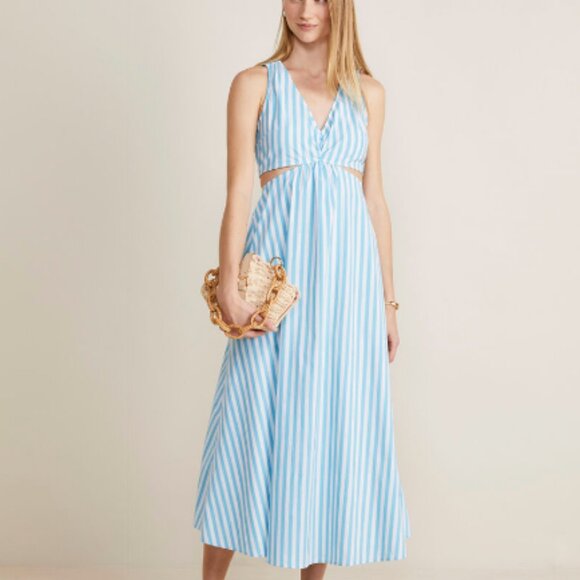 $198 NWT Women’s Vineyard Vines Cutout Maxi Dress – Size 8 - Picture 4 of 9